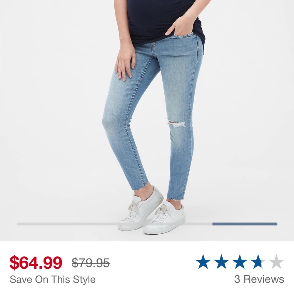Gap Maternity Comfort Panel True Skinny Jeans